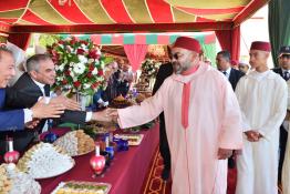 Image du Maroc Professionnelle de  Sa Majesté le Roi accompagné de SAR le Prince Héritier Moulay El Hassan et de SAR le Prince Moulay Rachid, a présidé, mardi après-midi au Palais Marchane à Tanger, une réception à l’occasion du 20ème anniversaire de l’accession du Souverain au Trône de Ses glorieux ancêtres, le 30 Juillet 2019. Le Souverain a été salué par plusieurs personnalités marocaines et étrangères venues présenter leurs voeux à SM le Roi en cette heureuse occasion. (Photo/ SPPR) via Jalilbounhar.com
 